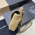 YSL college mini in quilted ted suede