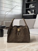 CHANEL 25 Hobo Bag Suede Brown