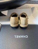 CHANEL 25B Suede Calfskin Round-Toe Buckle Flat Mary Janes