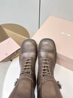 MIUMIU ace-up leather boots