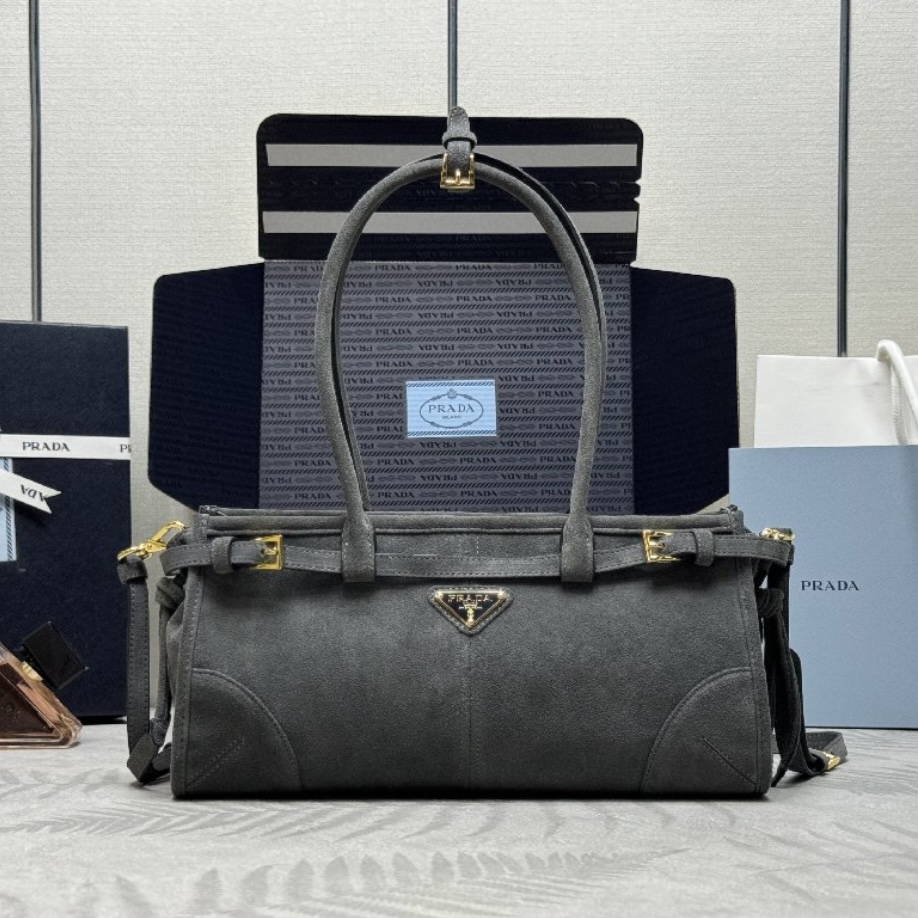 Prada Bonnie medium suede handbag