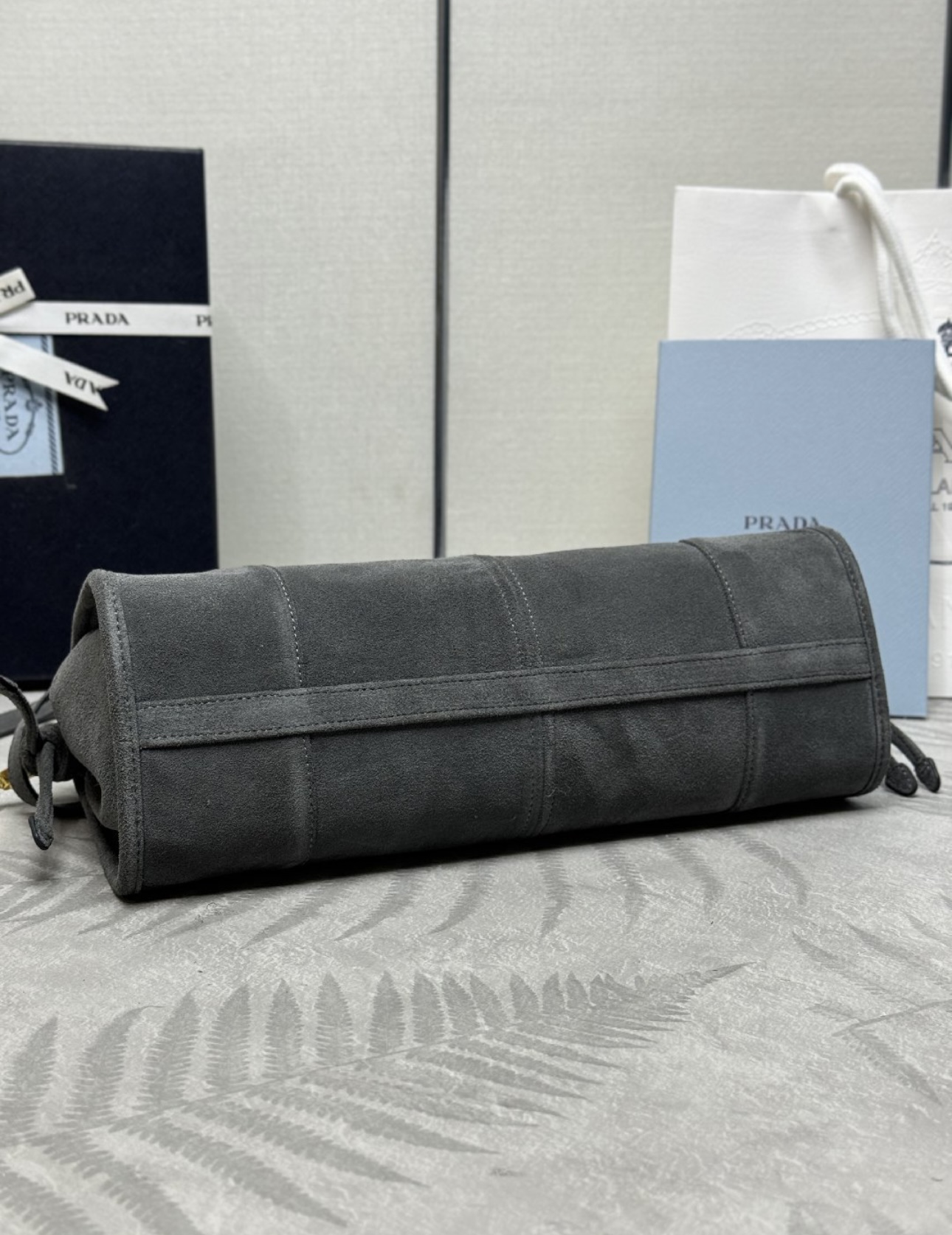 Prada Bonnie medium suede handbag