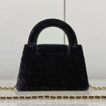 CHANEL Rectangular Velvet Flap Bag with Gold Chain