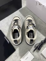 CHANEL 25C lacing flat low top casual sneakers