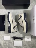CHANEL 25C lacing flat low top casual sneakers
