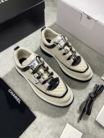 CHANEL 25C lacing flat low top casual sneakers
