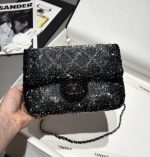 CHANEL Flag Bag Quilted Gradient Sequins & Ruthenium-Finish Metal