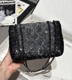CHANEL Flag Bag Quilted Gradient Sequins & Ruthenium-Finish Metal