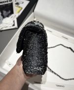 CHANEL Flag Bag Quilted Gradient Sequins & Ruthenium-Finish Metal