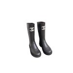 CHANEL Rain Wellington Rubber Boots