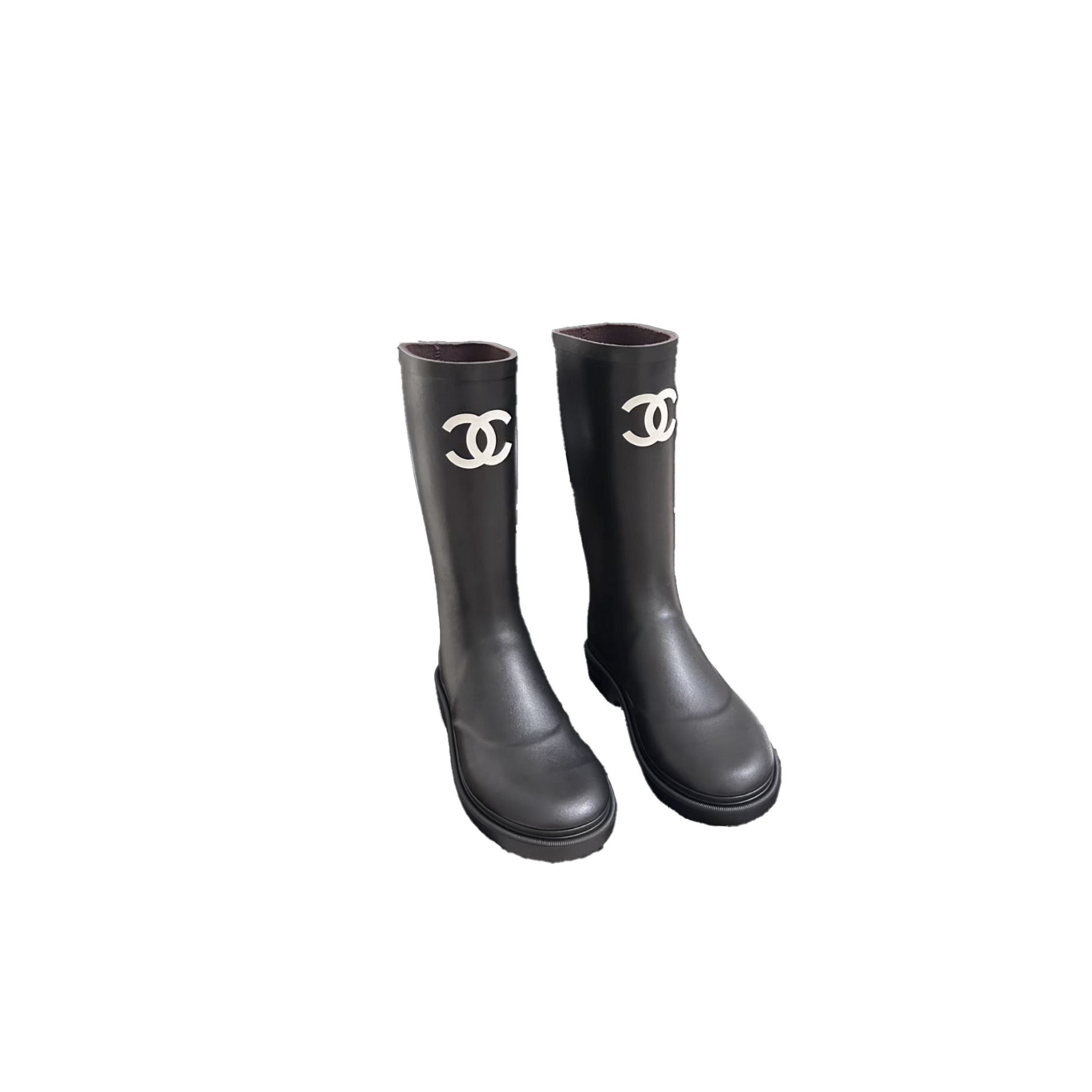 CHANEL Rain Wellington Rubber Boots