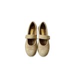 CHANEL 25B Suede Calfskin Round-Toe Buckle Flat Mary Janes