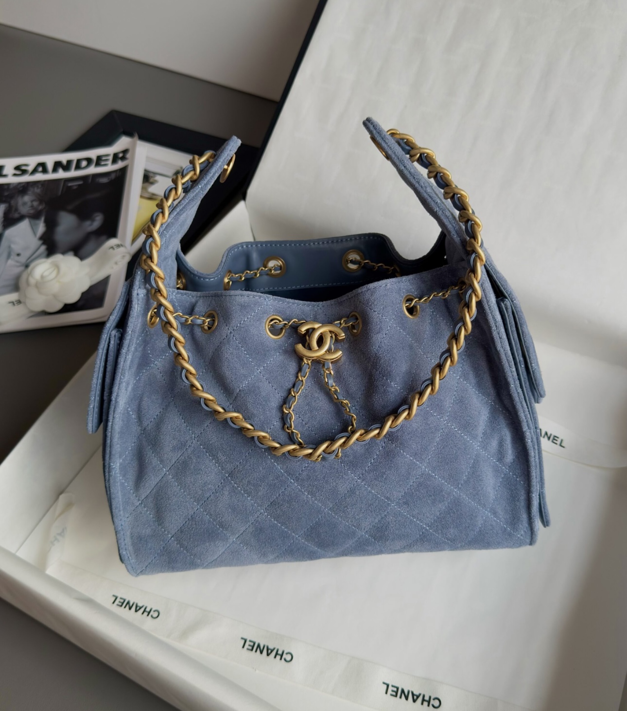 CHANEL 25 Hobo Bag Suede