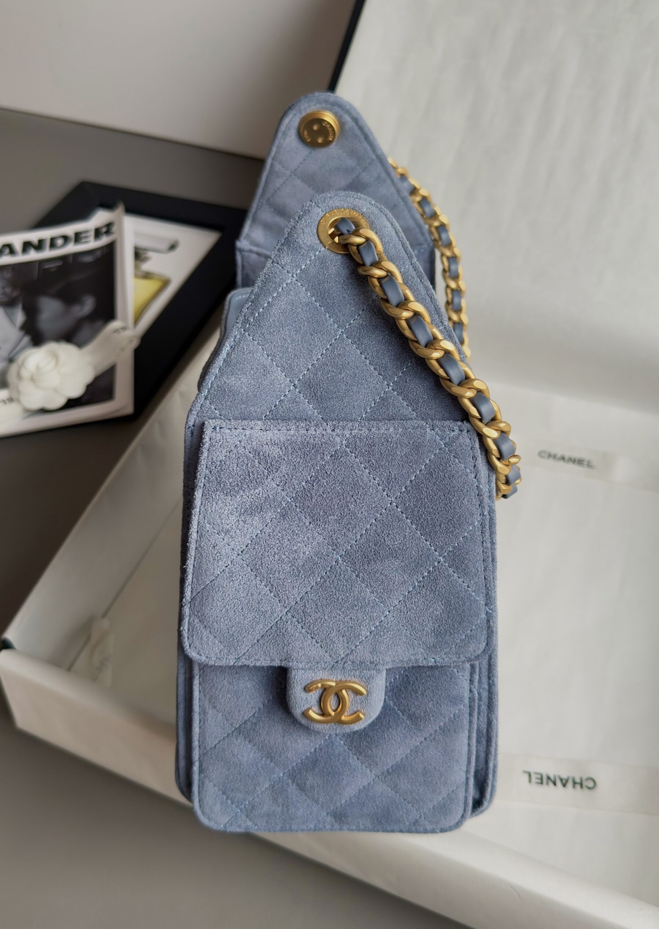 CHANEL 25 Hobo Bag Suede