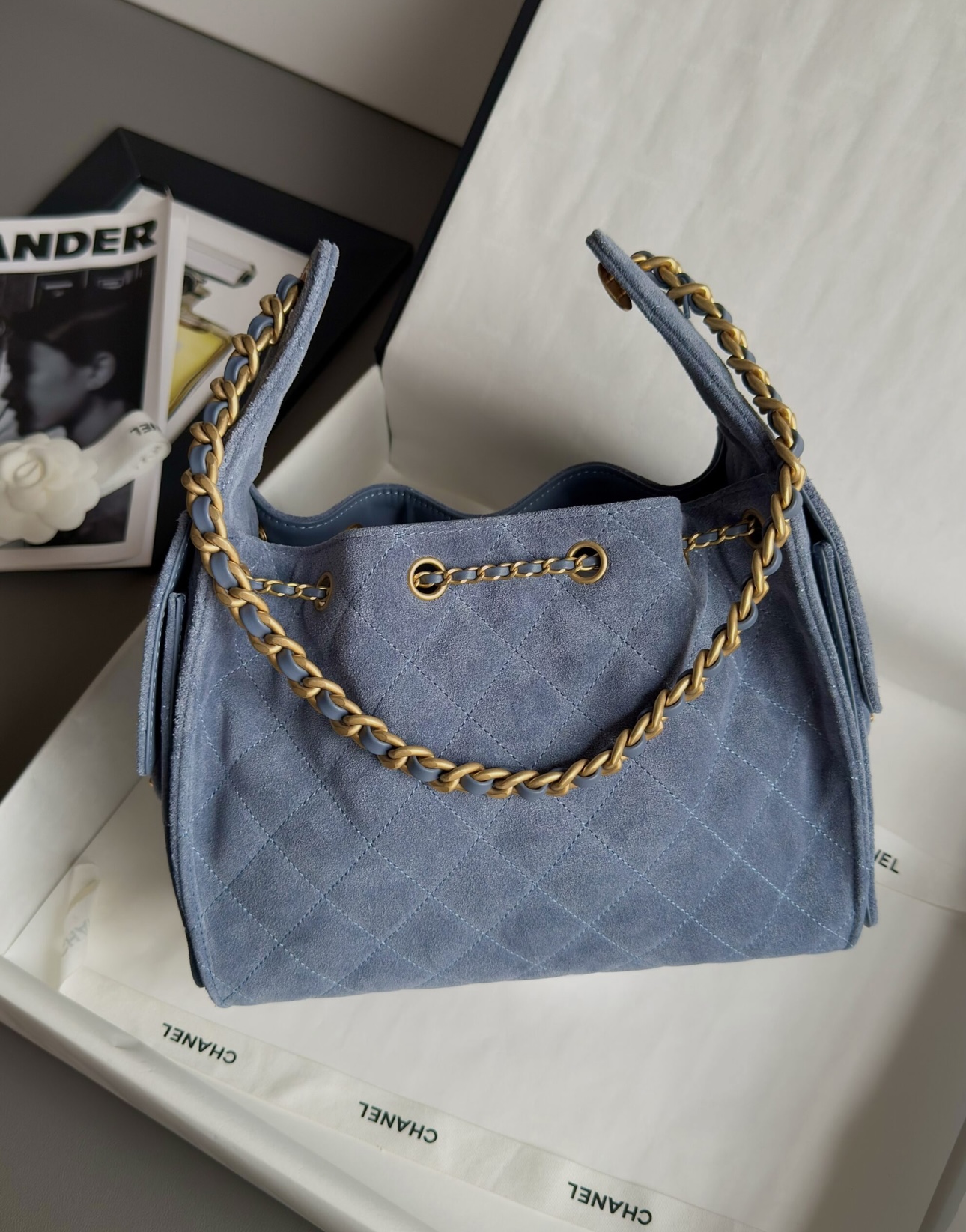 CHANEL 25 Hobo Bag Suede