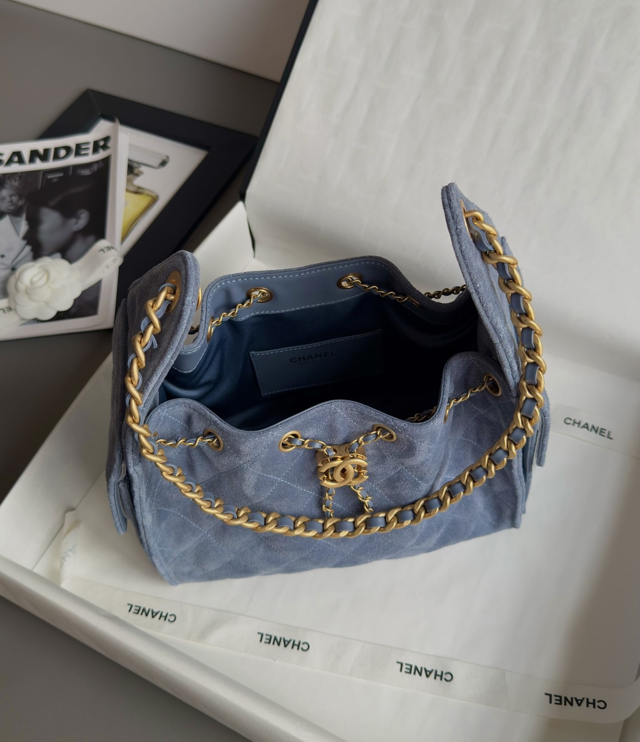 CHANEL 25 Hobo Bag Suede