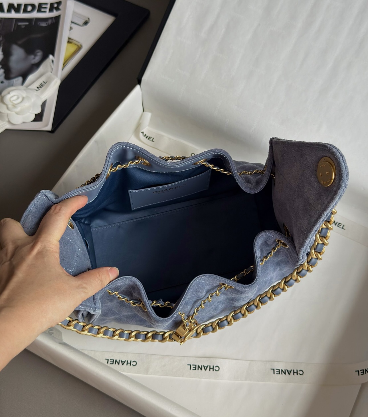 CHANEL 25 Hobo Bag Suede