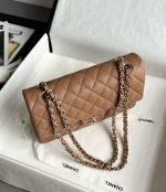 CHANEL Caramel Classique Flap Medium Handbag Caviar Leather