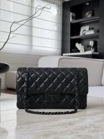 CHANEL So Black Medium Lambskin Flap Bag