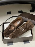 ALAIA Lambswool French Ballet Flat