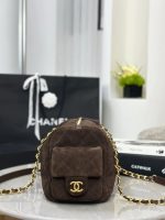 CHANEL 25K Metallic Quilted Bowling Bag in Calfskin,