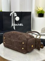 CHANEL 25K Metallic Quilted Bowling Bag in Calfskin,