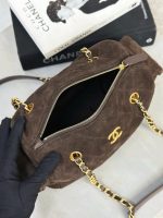 CHANEL 25K Metallic Quilted Bowling Bag in Calfskin,