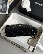 CHANEL Vanity with Chain Velvet Diamanté