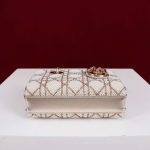 DIOR Lambskin Pearl Embroidered Micro Lady D-Joy Gold