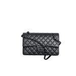 CHANEL So Black Medium Lambskin Flap Bag