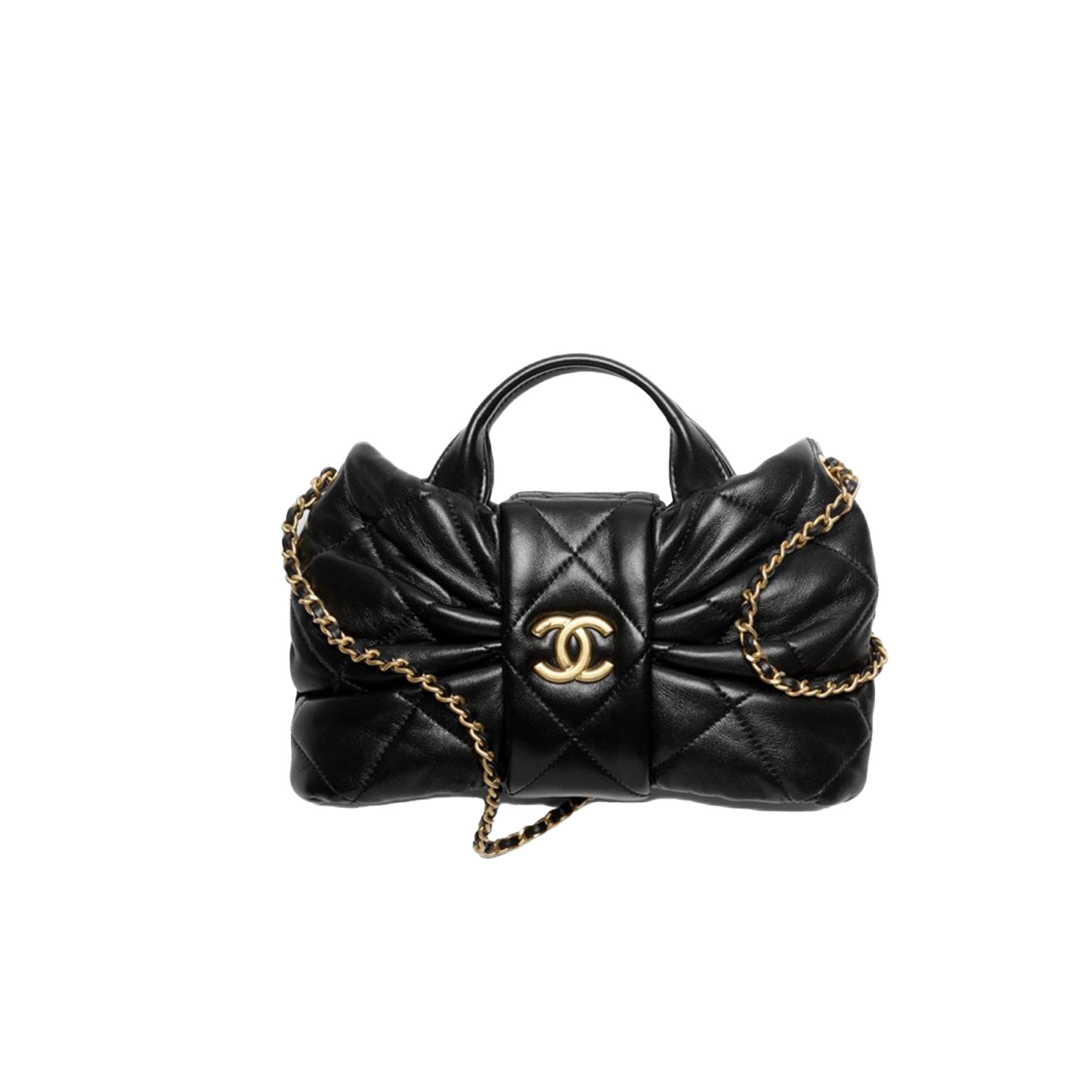 CHANEL bow bag Shiny lambskin