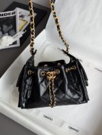 CHANEL 26C MINI Hobo Bag In Black