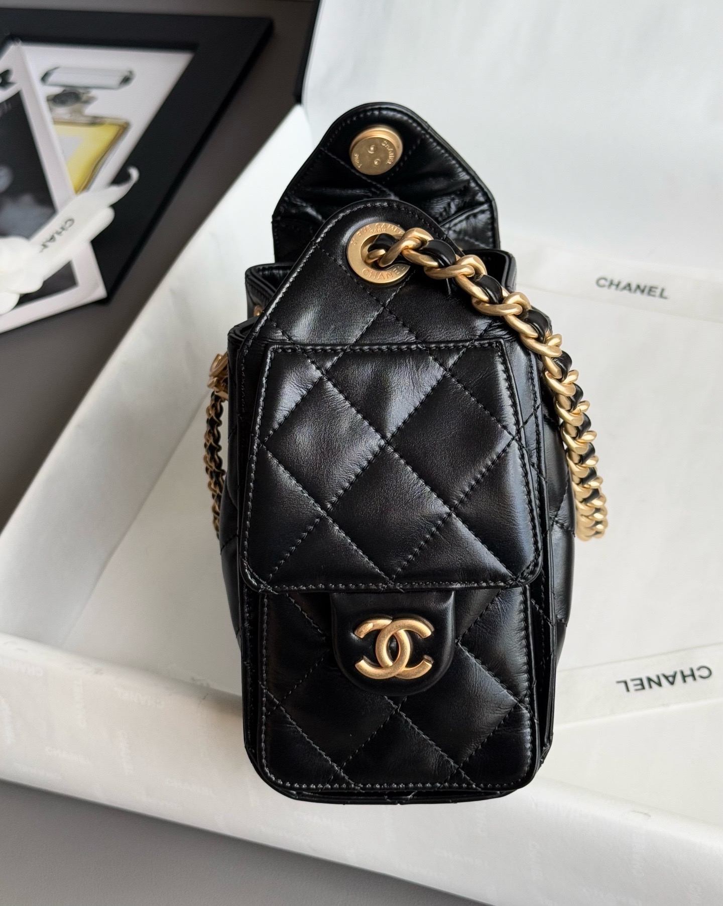 CHANEL 26C MINI Hobo Bag In Black