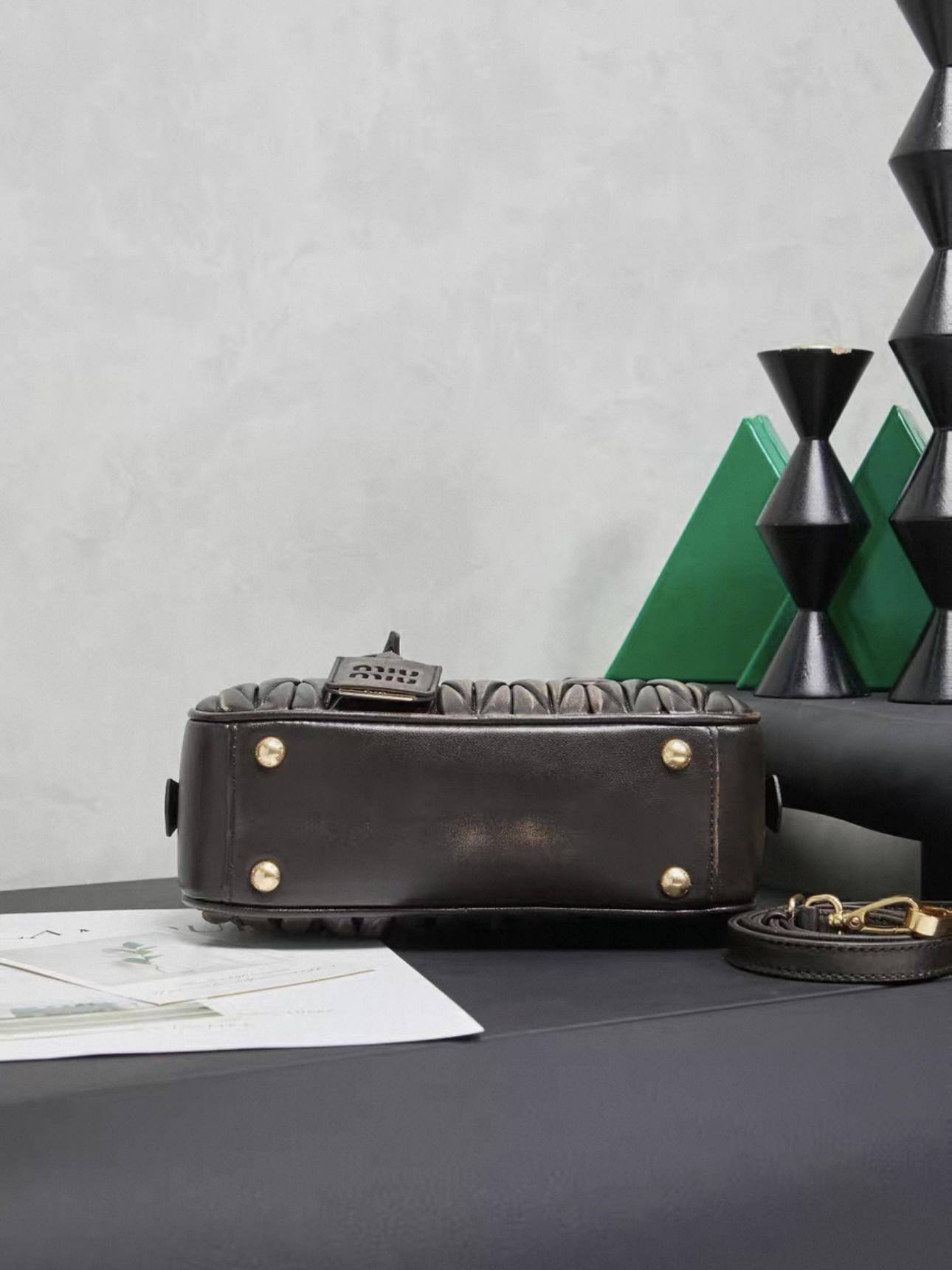 MIUMIU Arcadie matelassé nappa leather bag - 22cm