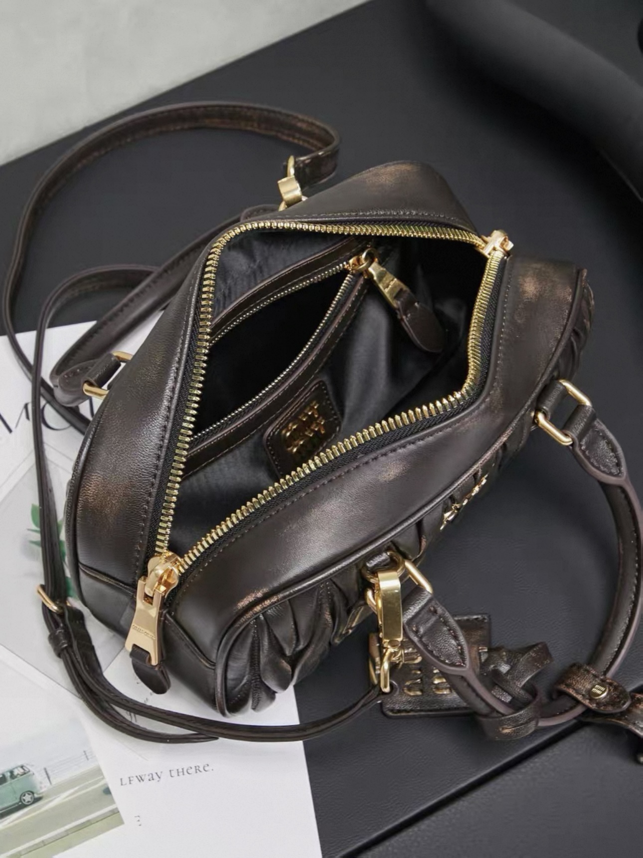 MIUMIU Arcadie matelassé nappa leather bag - 22cm