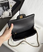 CHANEL Mini Flap Bag with Top Handle Velvet, Silk