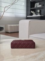 CHANEL Vanity with Chain Dark Red