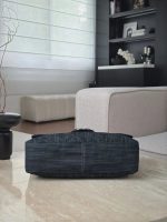 CHANEL Vintage Denim Bag Underarm Chain Messenger Silver Hardware