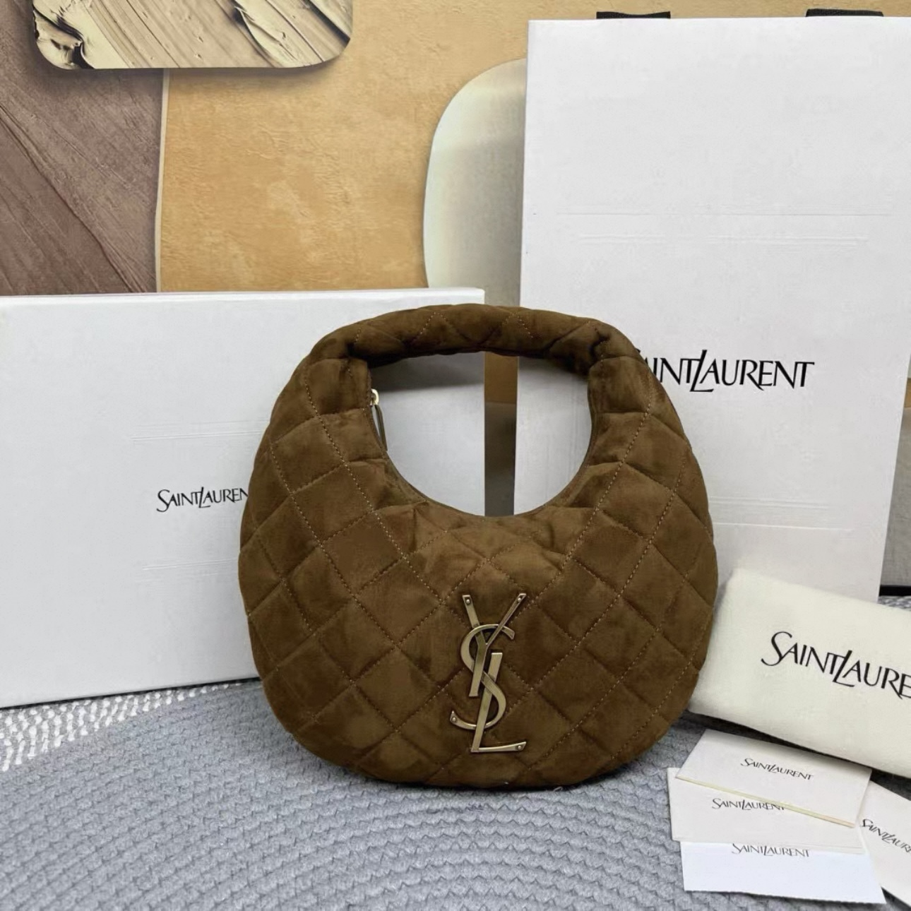 YSL ICARINO Quilted Nappa Leather Handbag