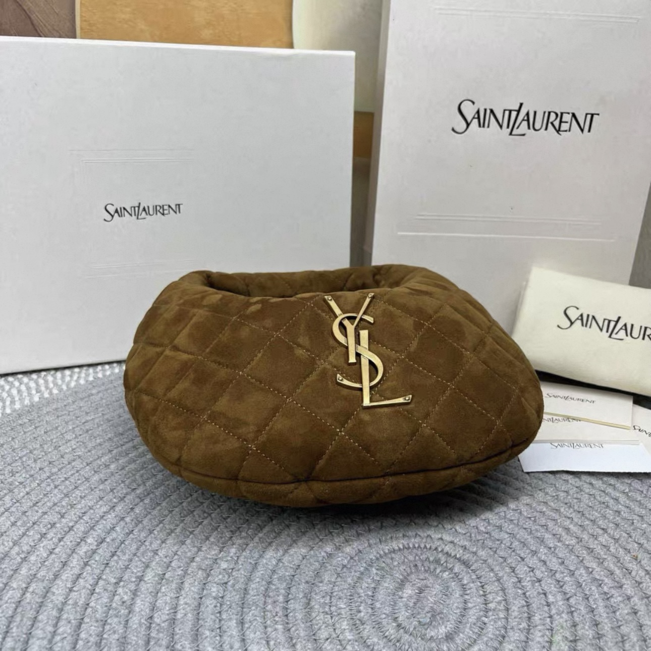YSL ICARINO Quilted Nappa Leather Handbag