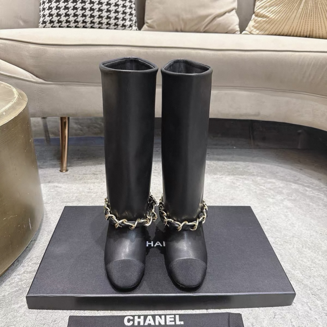 CHANEL High Boots Lambskin