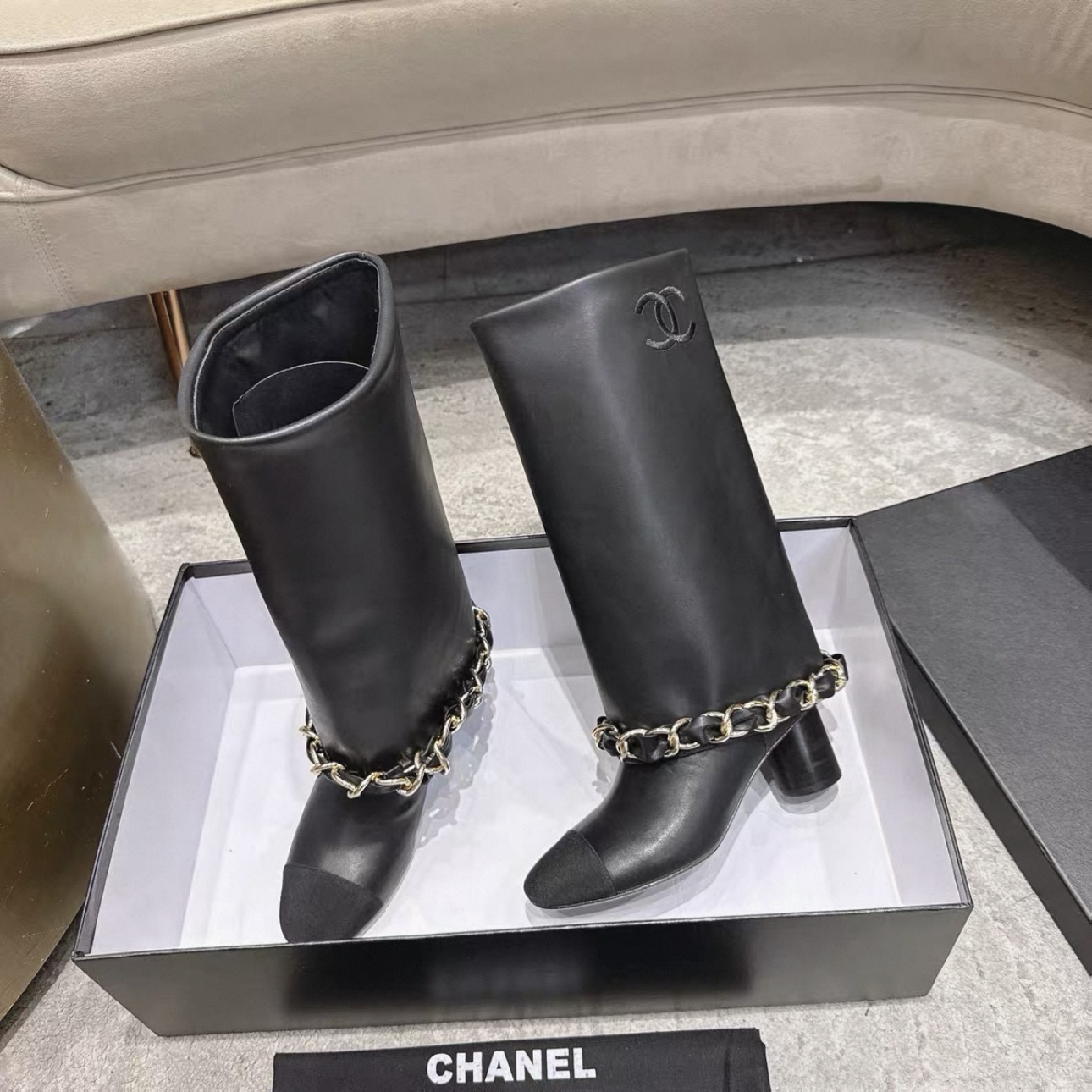 CHANEL High Boots Lambskin