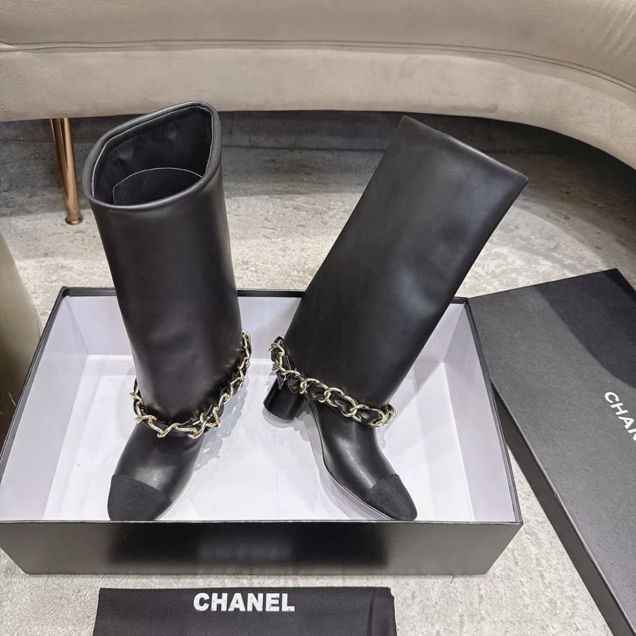 CHANEL High Boots Lambskin