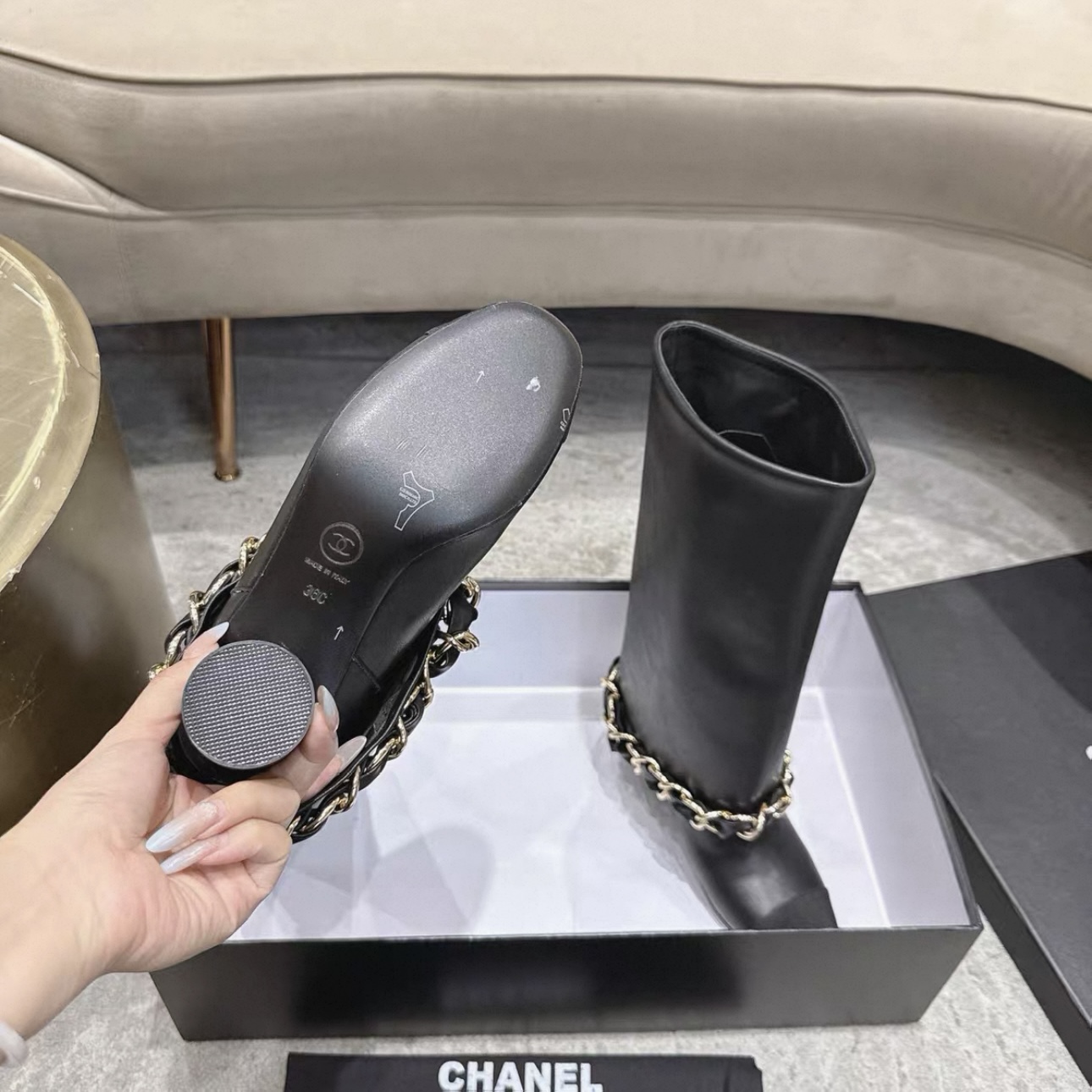 CHANEL High Boots Lambskin