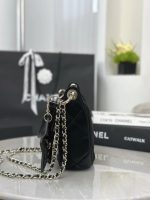 CHANEL 25N Clutch With Chain Velvet-Effect Nylon