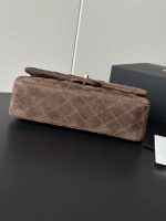 CHANEL Vintage Classique Flap Medium Handbag Suede Leather