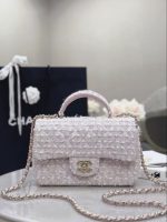 CHANEL Woolen Fabric handle bag