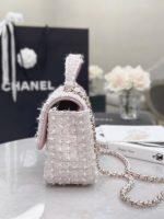 CHANEL Woolen Fabric handle bag