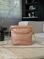 CHANEL Shiny Calfskin Quilted Mini 22