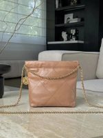 CHANEL Shiny Calfskin Quilted Mini 22